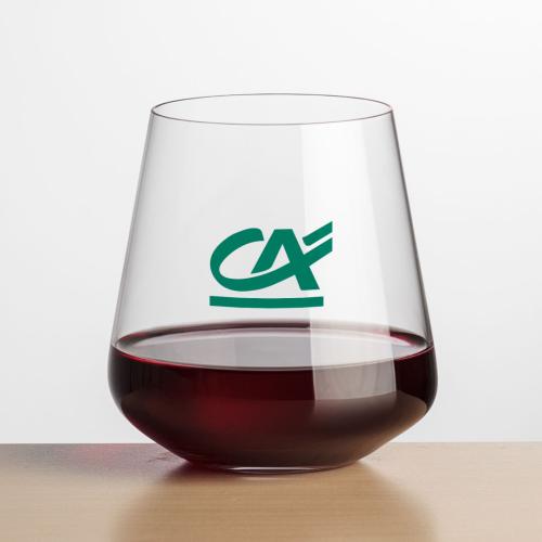 Corporate Gifts - Barware - Wine Glasses - Cannes Stemless Wine - Imprinted