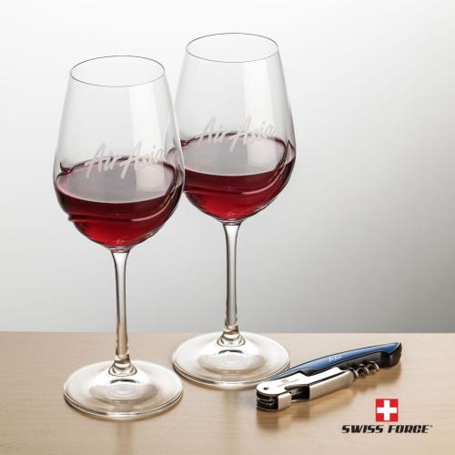 Corporate Gifts - Barware - Gift Sets - Swiss Force® Opener & 2 Bartolo Wine