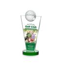 Slough Golf Full Color Green Globe Crystal Award