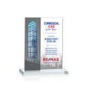 Composite Vertical Full Color Grey Rectangle Crystal Award