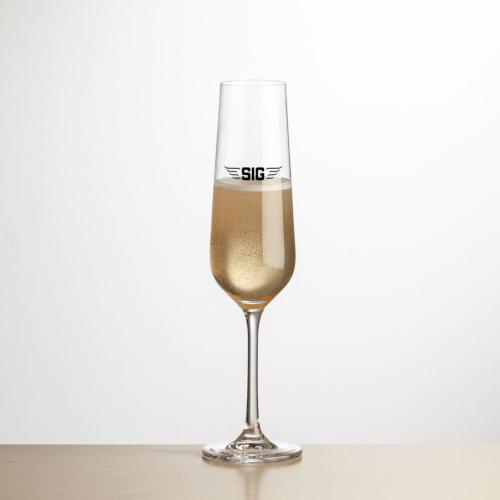 Corporate Gifts - Barware - Champagne Flutes - Laurent Flute - Imprinted