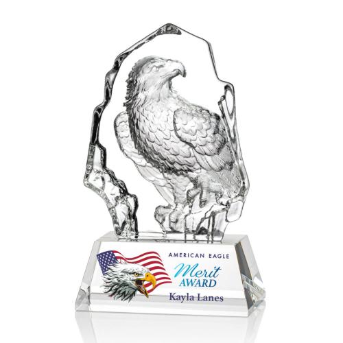 Awards and Trophies - Ottavia Full Eagle Full Color Animals Crystal Award