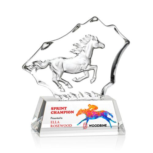 Awards and Trophies - Ottavia Horse Full Color Animals Crystal Award