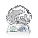 Ottavia Polar Bears Full Color Animals Crystal Award