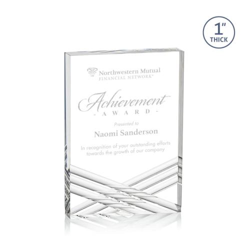 Awards and Trophies - Chestham Clear Rectangle Acrylic Award