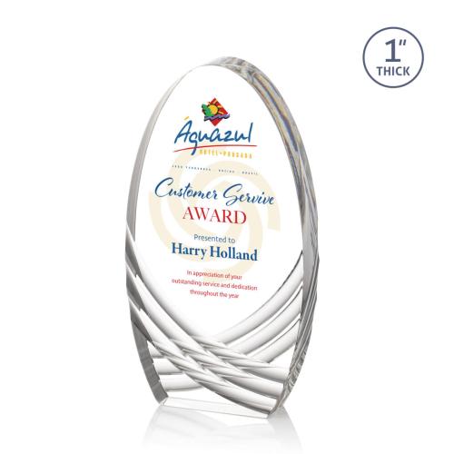 Awards and Trophies - Westbury Full Color Clear Circle Acrylic Award