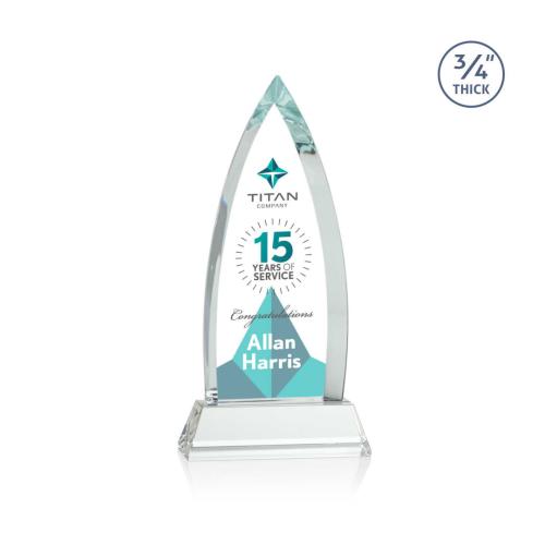 Awards and Trophies - Shildon Full Color  Starfire on Newhaven Peaks Crystal Award