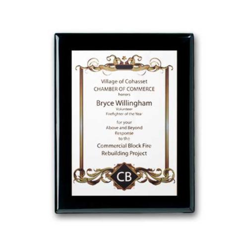 Awards and Trophies - Plaque Awards - Full Color Plaques - SpectraPrint™ Plaque - Ebony White