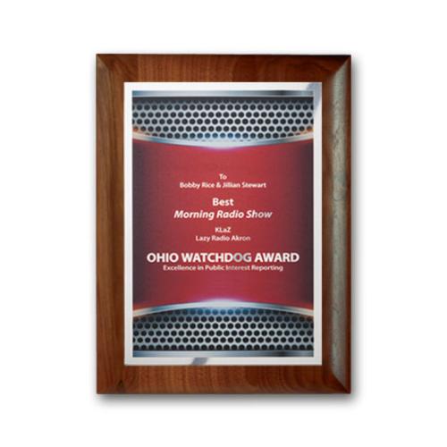 Awards and Trophies - Plaque Awards - Full Color Plaques - SpectraPrint™ Plaque - Rolled Edge Silver