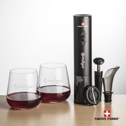 Corporate Gifts - Barware - Gift Sets - Swiss Force® Opener Set & Howden Stemless Wine