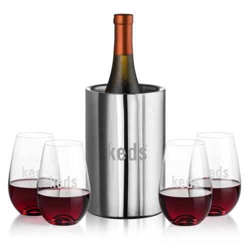 Corporate Gifts - Barware - Wine Accessories - Wine Coolers - Jacobs Wine Cooler & Boston Stemless Wine
