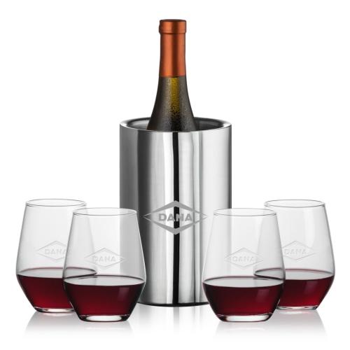 Corporate Gifts - Barware - Gift Sets - Jacobs Wine Cooler & Mandelay Stemless Wine