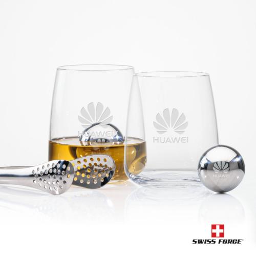 Corporate Gifts - Barware - Gift Sets - Swiss Force® S/S Balls & 2 Dunhill OTR