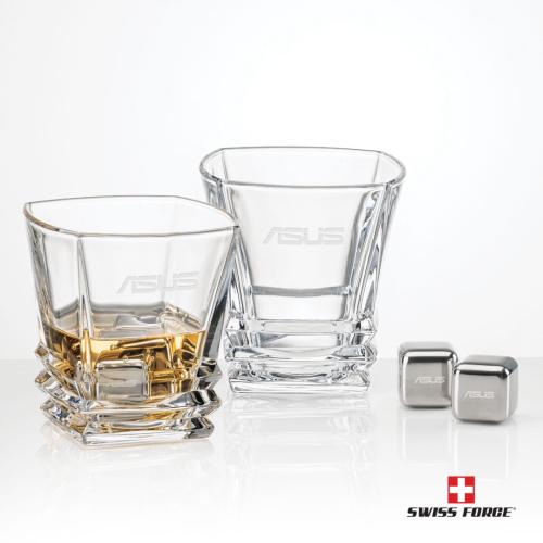 Corporate Gifts - Barware - Gift Sets - Swiss Force® S/S Ice Cubes & 2 Bentley OTR