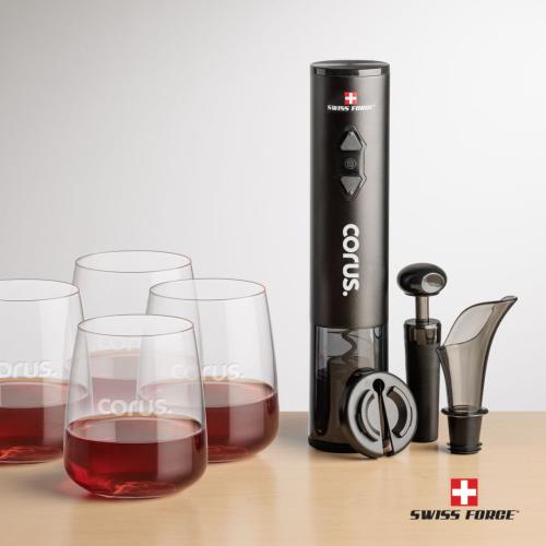 Corporate Gifts - Barware - Gift Sets - Swiss Force® Opener Set & Dunhill Stemless Wine