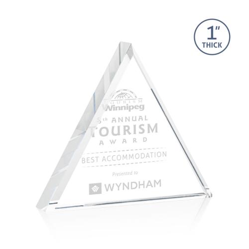 Awards and Trophies - Brighton Clear Pyramid Acrylic Award