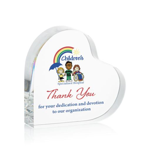 Awards and Trophies - Kashmir Heart Full Color Paperweight