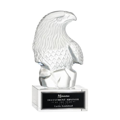 Awards and Trophies - Fredricton Eagle Animals on Hancock Crystal Award
