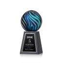 Malton Globe on Tall Marble Base Glass Award