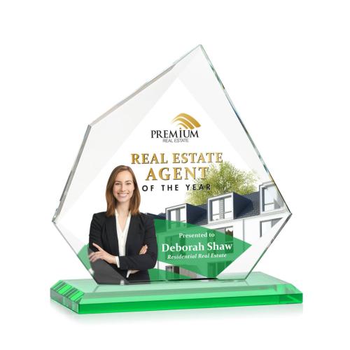 Awards and Trophies - Lexus Full Color Green Peaks Crystal Award