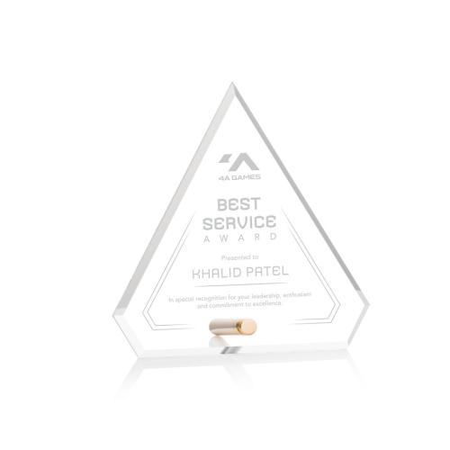 Awards and Trophies - Polaris Gold Diamond Acrylic Award