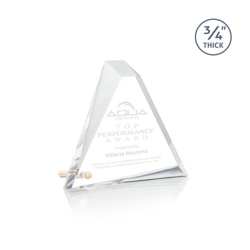 Awards and Trophies - Glenrock Gold Pyramid Acrylic Award