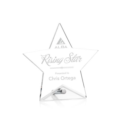 Awards and Trophies - Polaris Silver Star Acrylic Award