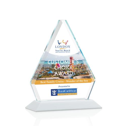 Awards and Trophies - Fyreside Full Color White Diamond Crystal Award