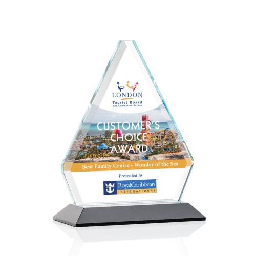 Awards and Trophies - Fyreside Full Color Black Diamond Crystal Award