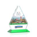 Fyreside Full Color Green Diamond Crystal Award