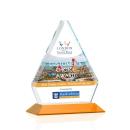 Fyreside Full Color Amber Diamond Crystal Award