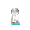 Globe on Tall Base Full Color Globe Crystal Award