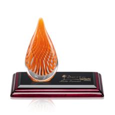 Employee Gifts - Aventura Tear Drop on Albion Base Glass Award