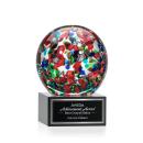 Fantasia Black on Hancock Base Globe Glass Award