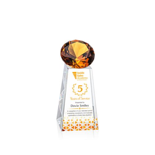 Awards and Trophies - Novita Full Color Amber Crystal Award
