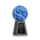 Naples Globe on Tall Marble Base Glass Award