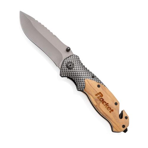 Promotional Productions - Auto and Tools - Utility Knives - Raghorn Olive Wood Pocket Knife