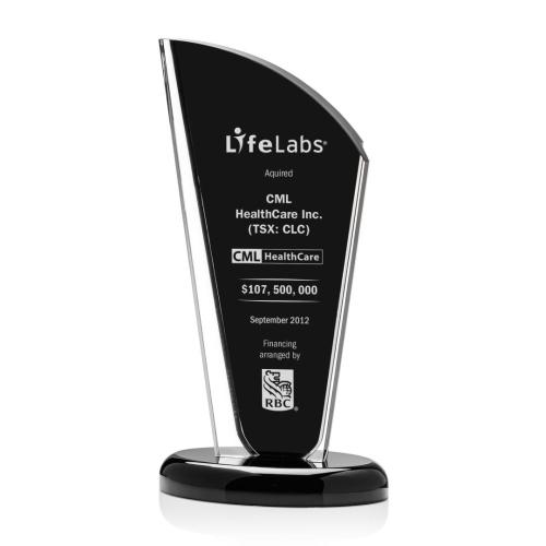 Awards and Trophies - Bridgewood Black Unique Acrylic Award