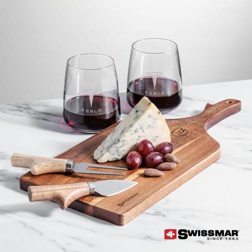 Corporate Gifts - Barware - Gift Sets - Swissmar® Paddle Board & 2 Dunhill Stemless Wine