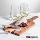 Swissmar&reg; Paddle Board & 2 Boston Stemless Wine