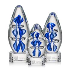 Employee Gifts - Eminence Clear on Paragon Base Tear Drop Glass Award