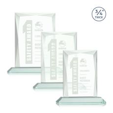 Employee Gifts - Messina Jade Rectangle Glass Award