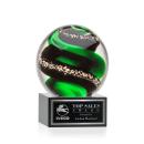 Zodiac Black on Hancock Base Globe Glass Award