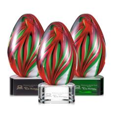 Employee Gifts - Bermuda Tear Drop on Paragon Base Glass Award
