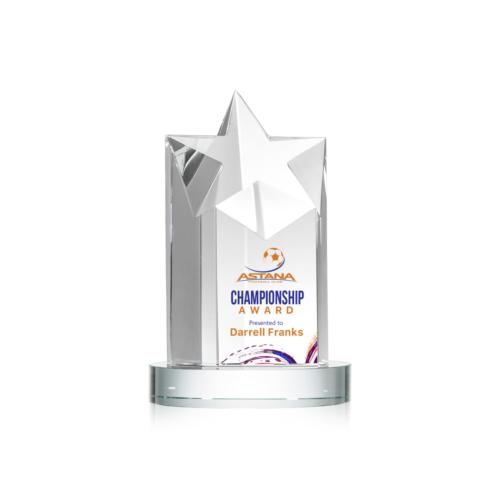 Awards and Trophies - Berkeley Full Color Clear on Condor Base Star Crystal Award