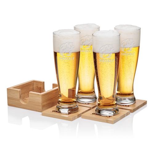 Corporate Gifts - Barware - Gift Sets - Bamboo Coaster Gift Set - Sussex
