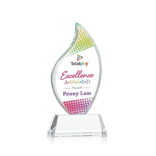 Awards and Trophies - Odessy Vividprint™ Clear on Newhaven Flame Crystal Award