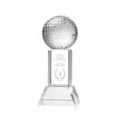 Golf Ball Clear on Stowe Base Globe Crystal Award