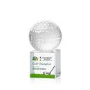 Golf Ball Full Color Globe on Granby Crystal Award