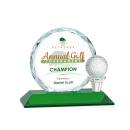 Nashdene Full Color Green Globe Crystal Award